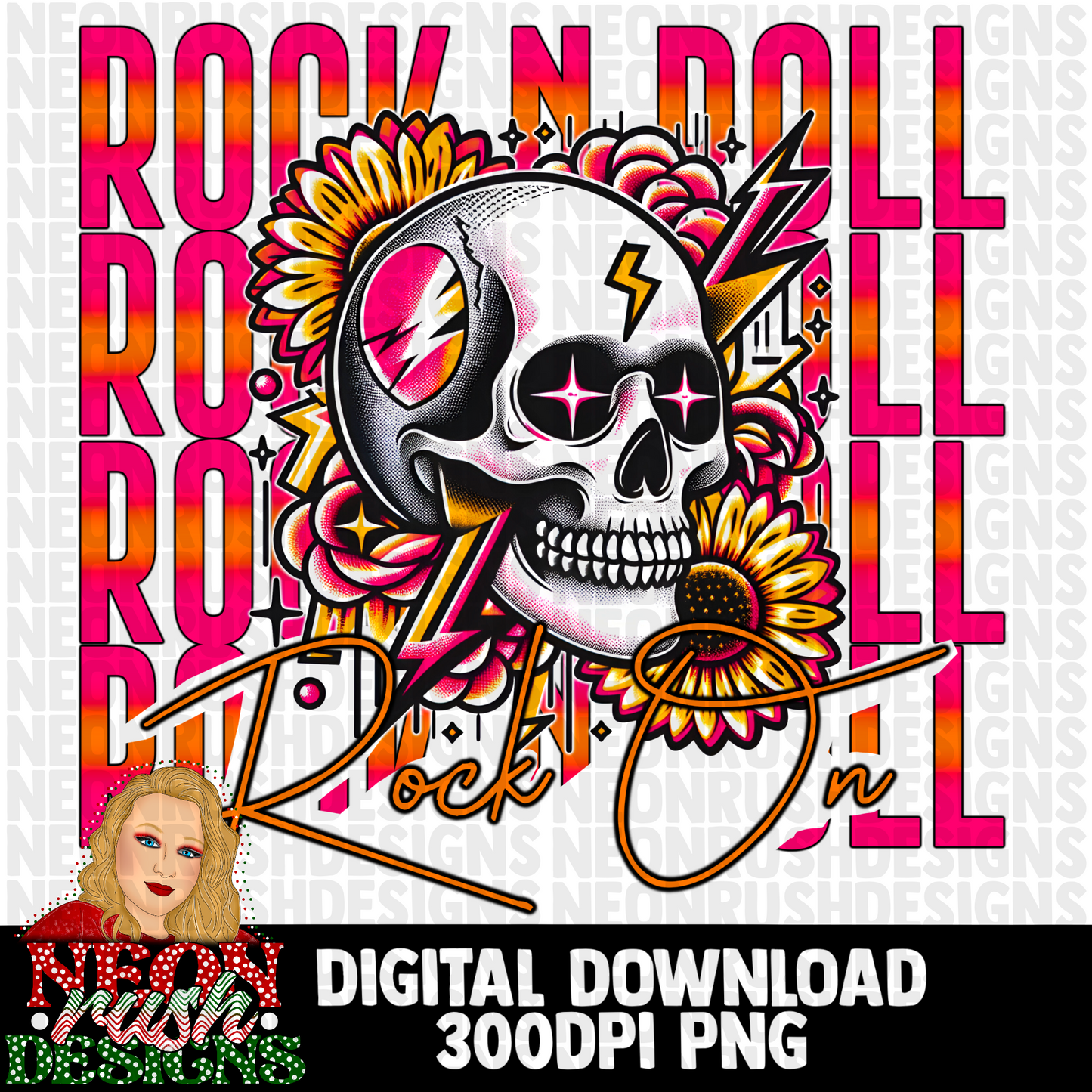 Rock n roll  png digital download