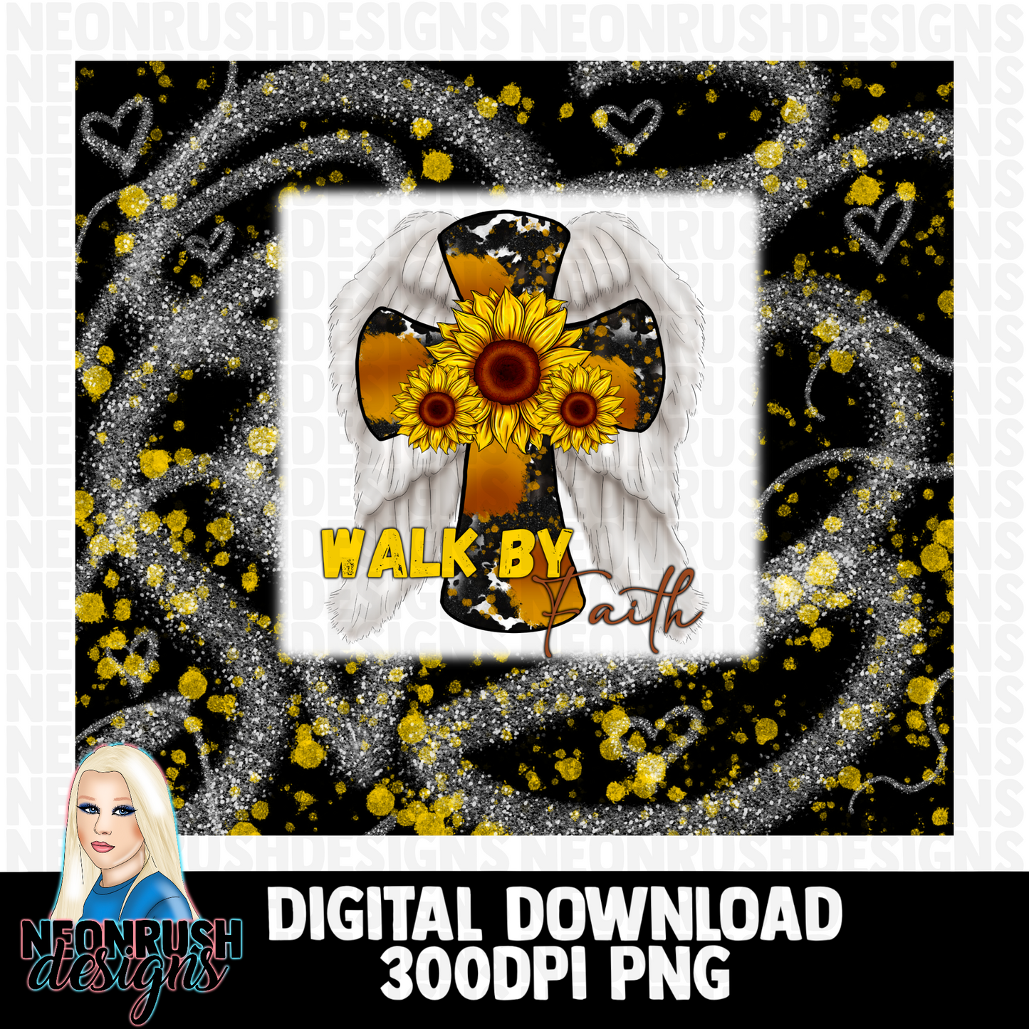 Walk by faith tumbler wrap digital download