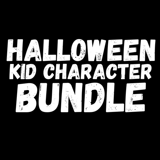 Halloween kid character candy buckets 50 +png digital download