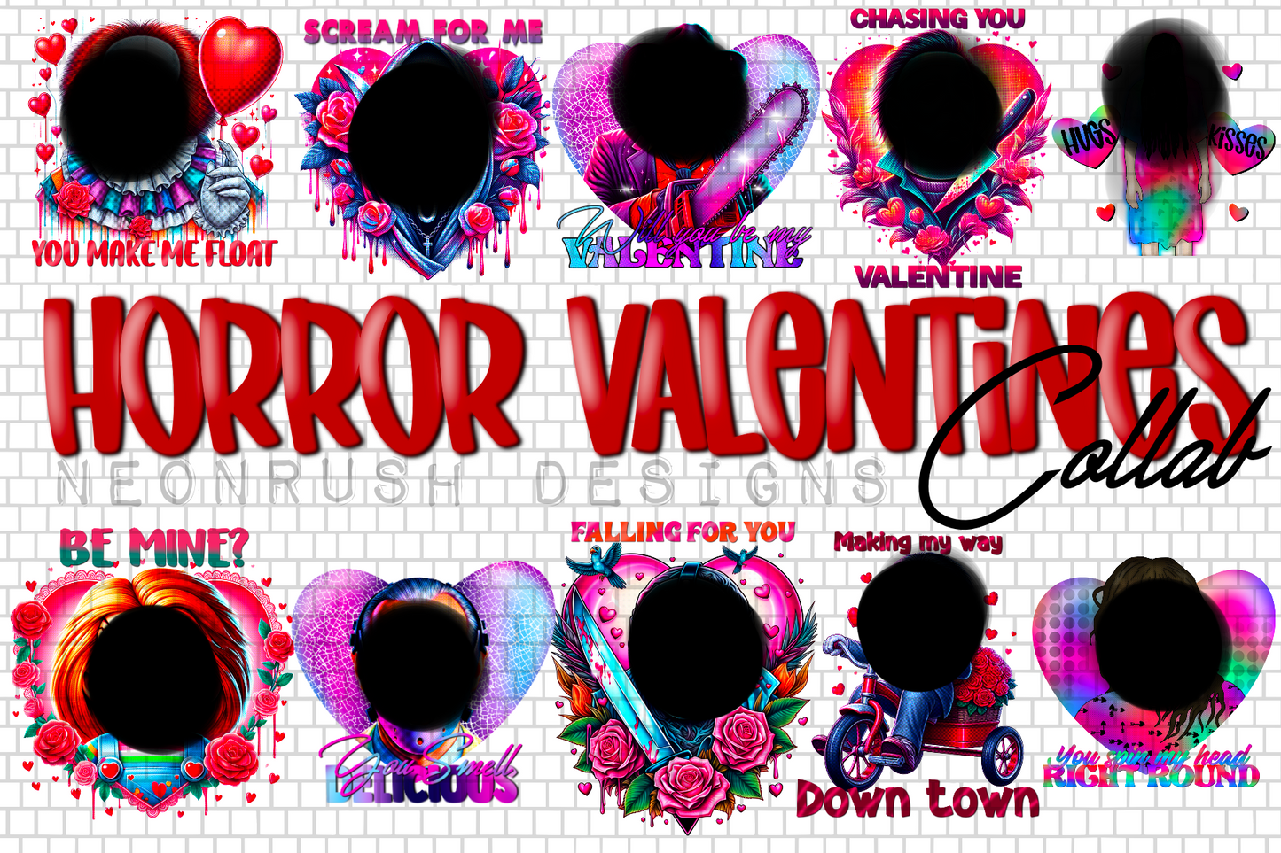 Horror vday collab with Wilson’s custom digital designs and neonrush designs , pngndigital downloads