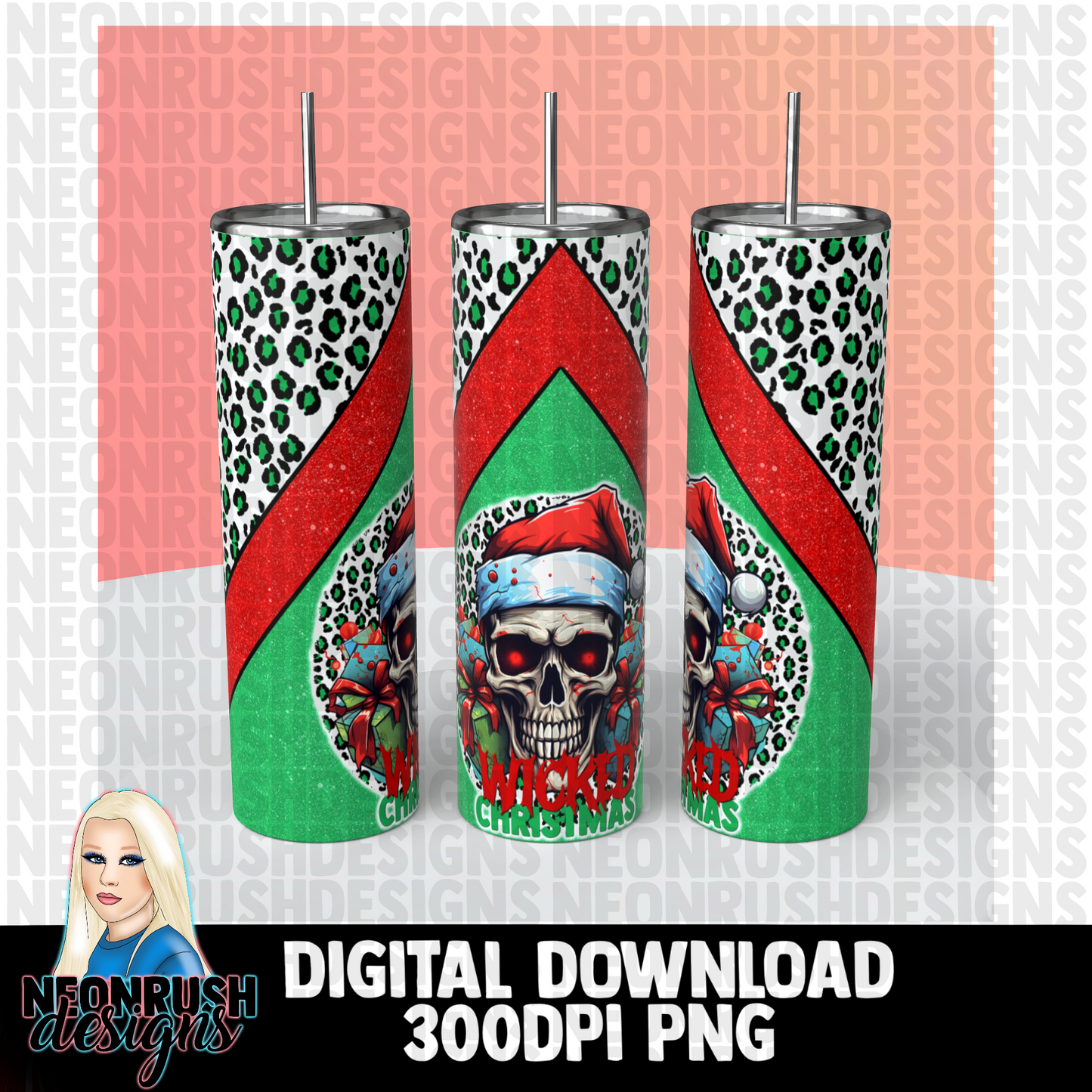 Wicked Christmas Freebie tumbler wrap digital download