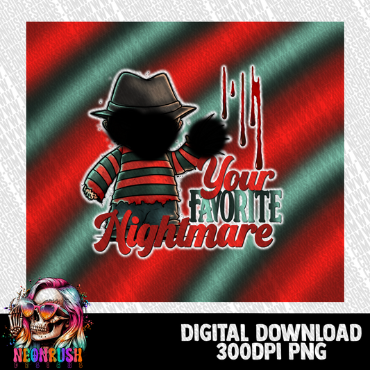 Your favorite nightmare tumbler wrap digital download