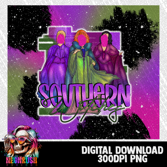 Southern witches tumbler wrap digital download