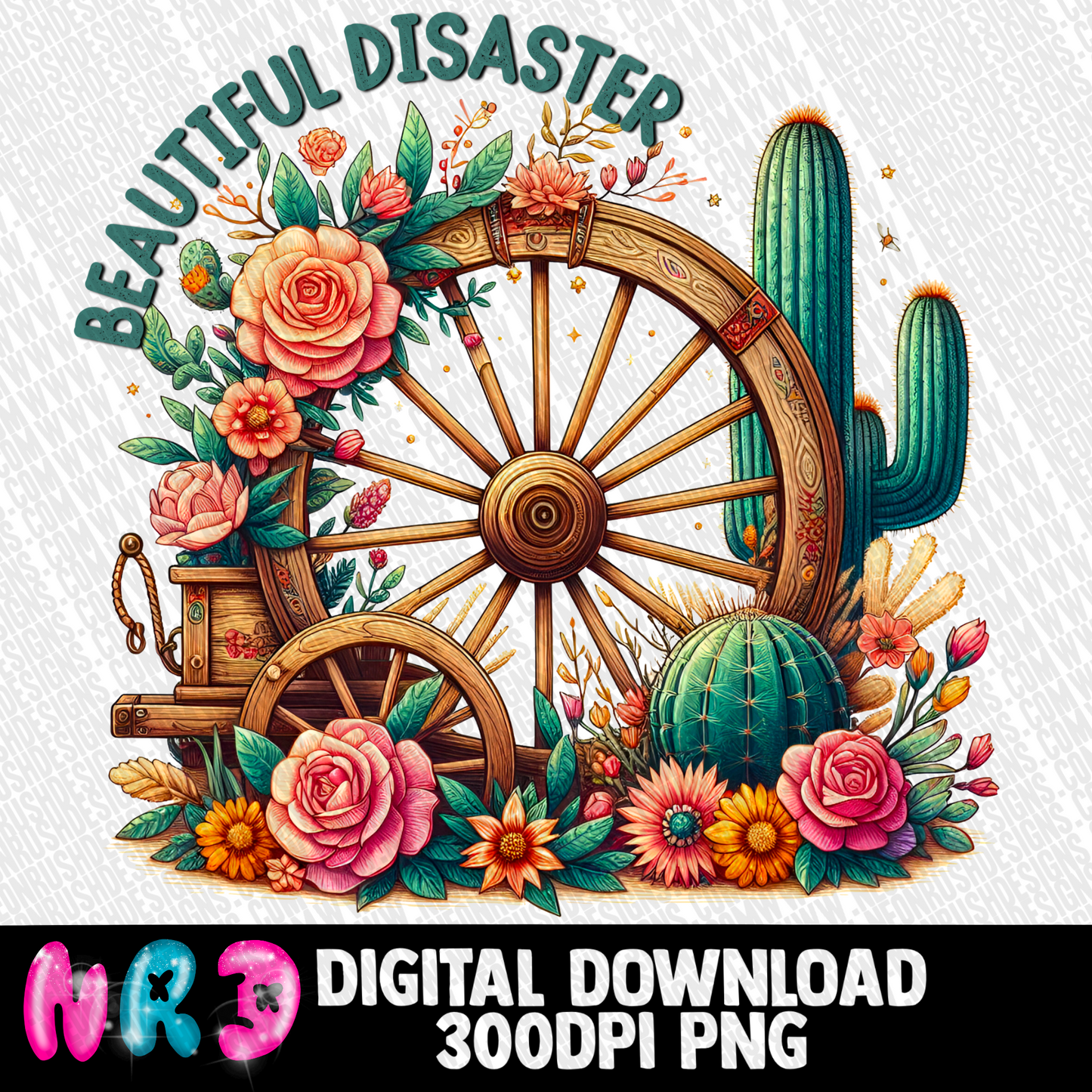 Beautiful disaster png digital download