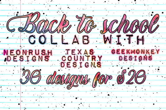 Back to school collab  30 pngs digital download