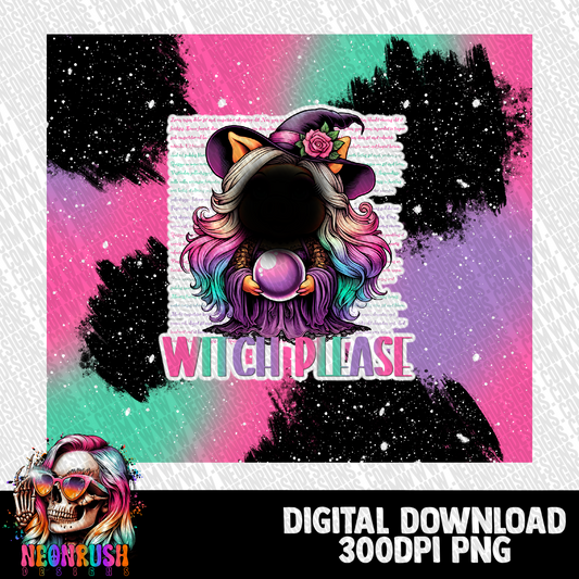 Witch please tumbler wrap digital download