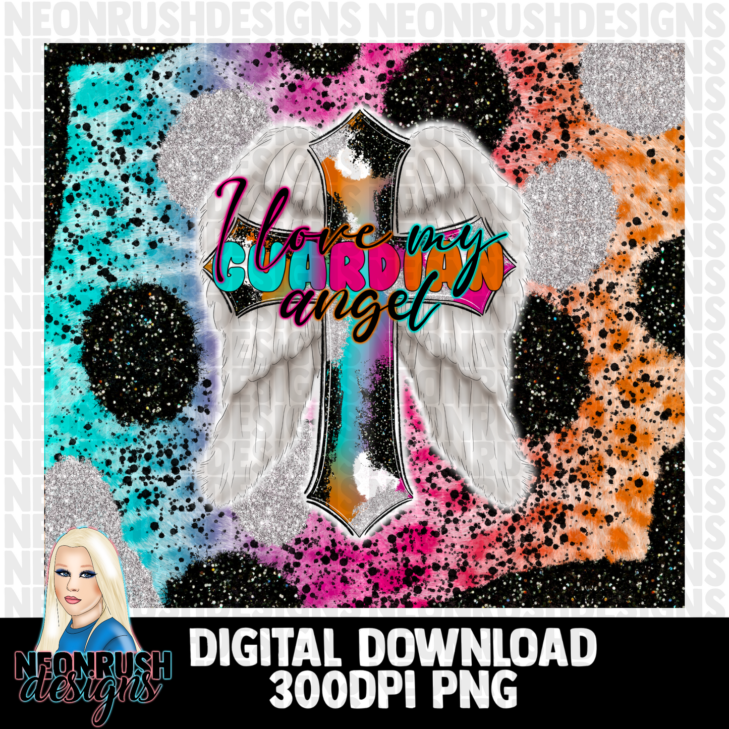 Guardian  angel tumbler wrap digital download