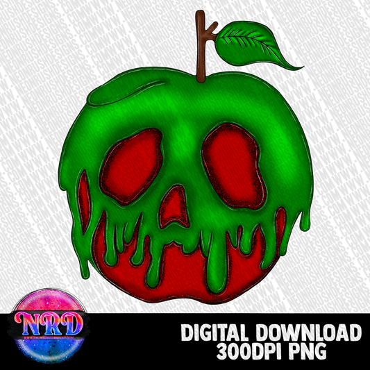 Poison apple clipart bundle over 9 pngs digital download