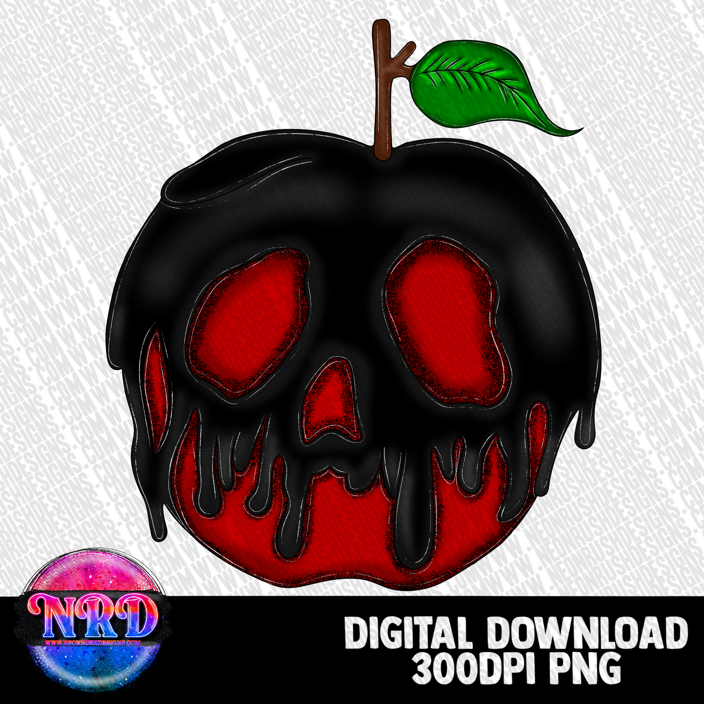 Poison apple clipart bundle over 9 pngs digital download