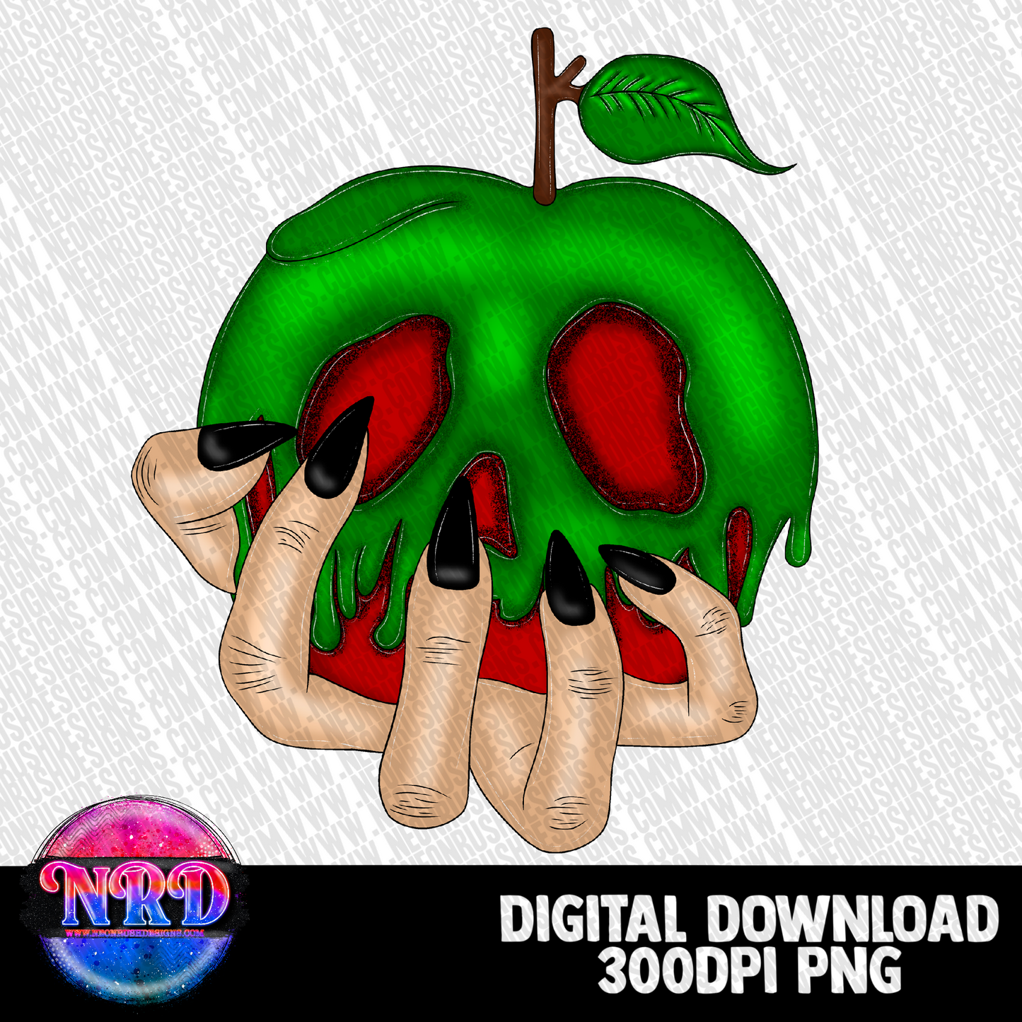 Poison apple clipart bundle over 9 pngs digital download