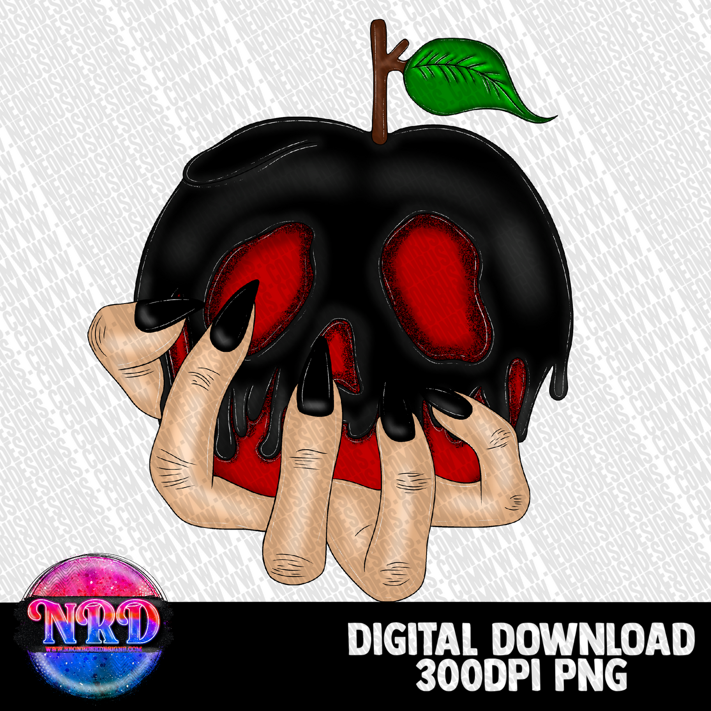 Poison apple clipart bundle over 9 pngs digital download