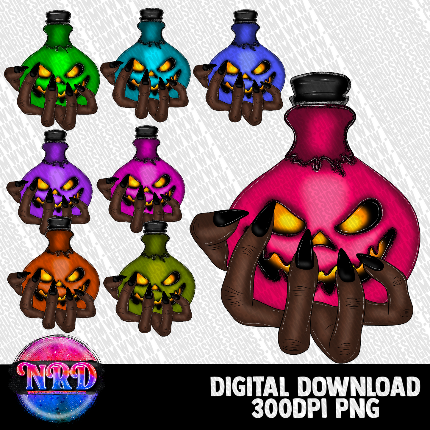 Poison potion clipart bundle over 20 pngs digital download