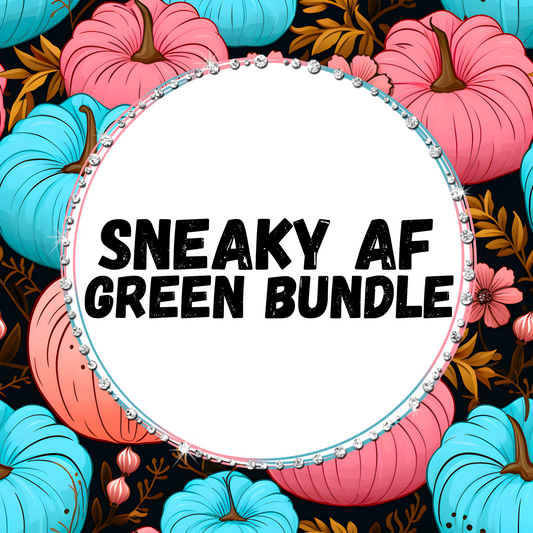 Green sneaky af digital download PNGs and tumbler wraps