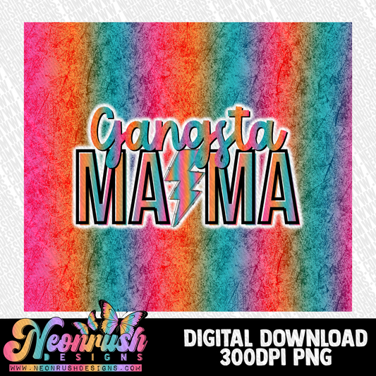 Gangsta mama  tumbler wrap digital download