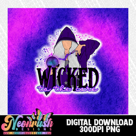 Wicked to the core tumbler wrap digital download