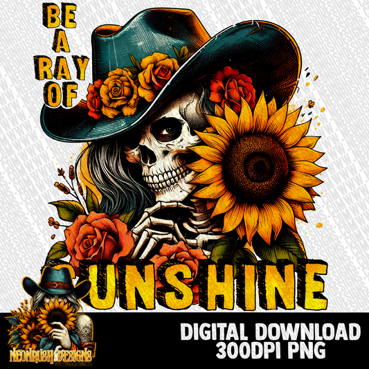 sunshine skeleton png digital download