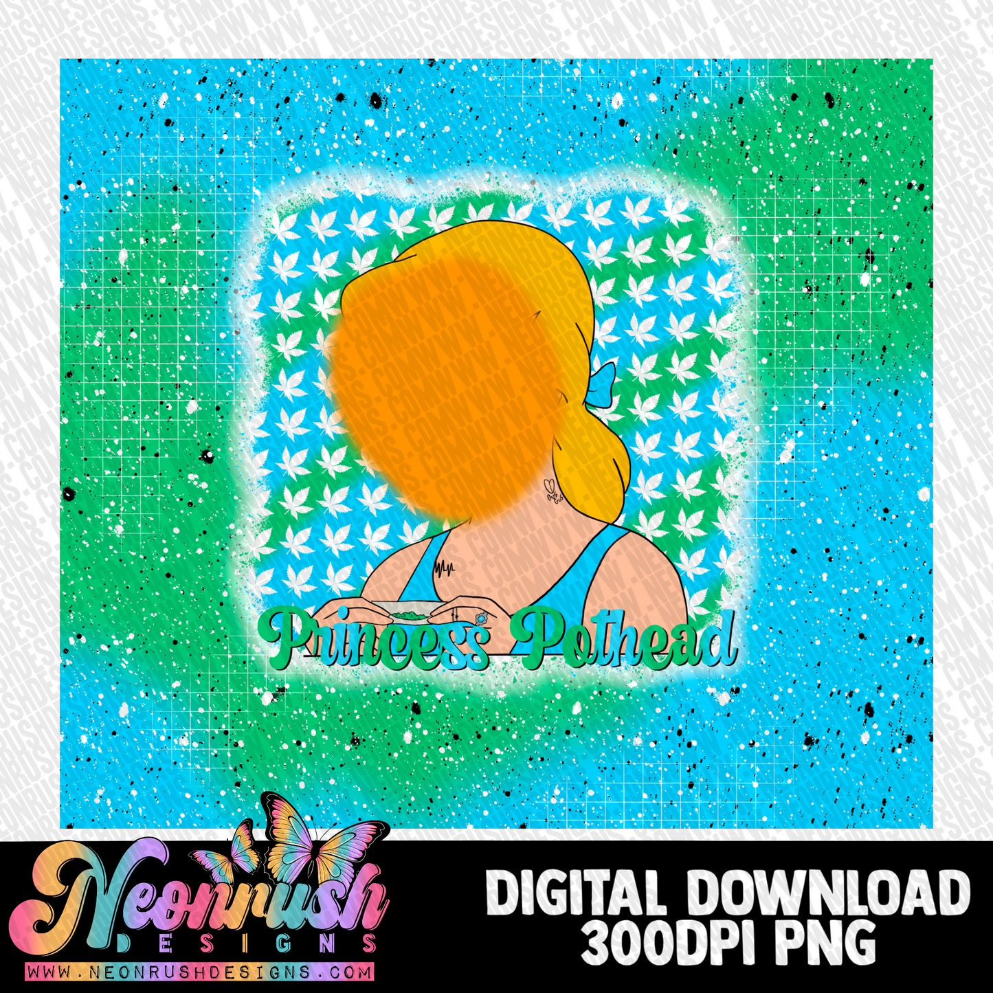 Princess pthead tumbler wrap digital download