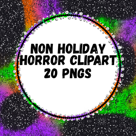 Non holiday horror clipart 20 png digital download