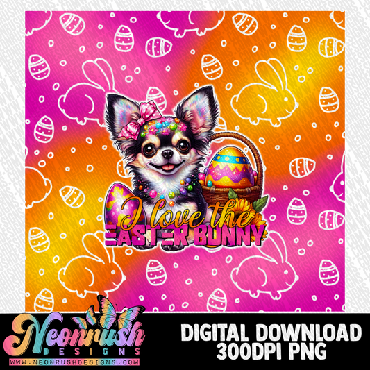 I love the Easter bunny chihuahua tumbler wrap digital download