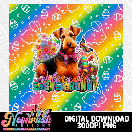 I love the Easter bunny Airedale Terrier tumbler wrap digital download