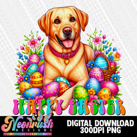 Happy Easter Labrador Retriever png digital download