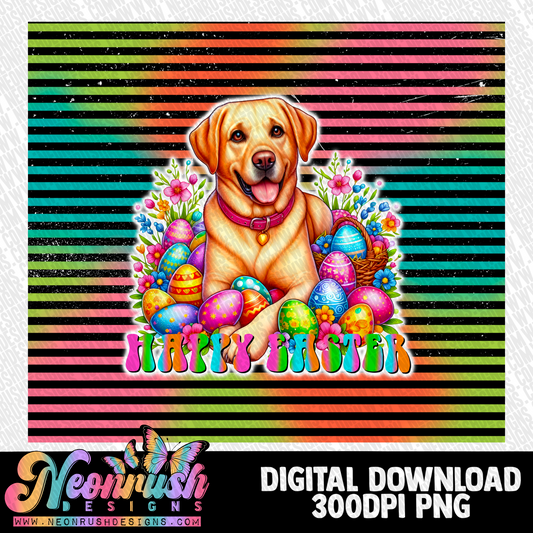 Happy Easter Labrador Retriever tumbler wrap digital download