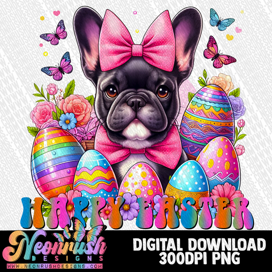 Happy Easter french bulldog png digital download