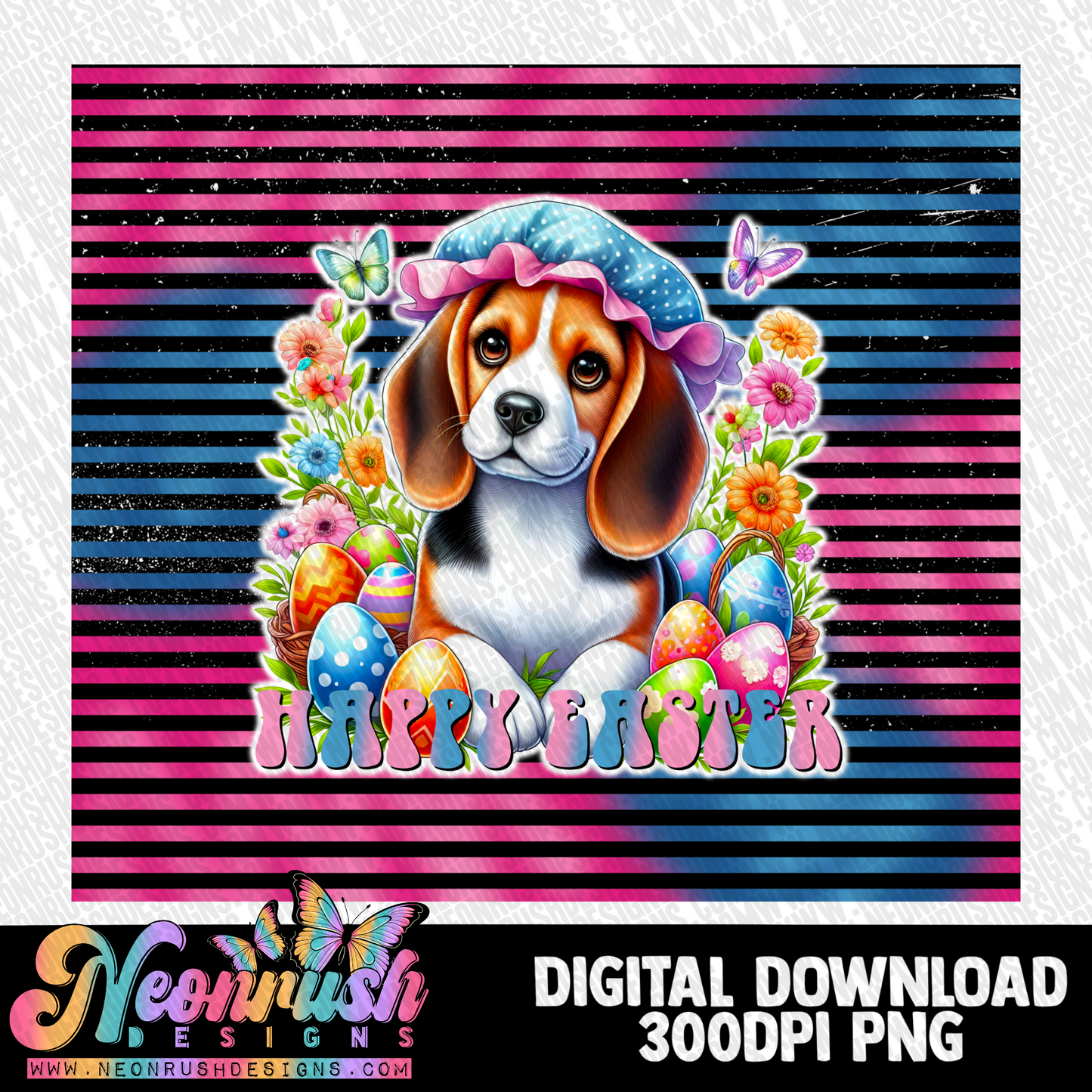 Happy Easter French beagle tumbler wrap digital download