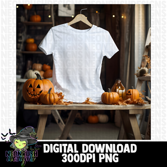 White tee mock up digital download