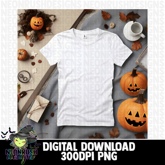 White tee mock up digital download