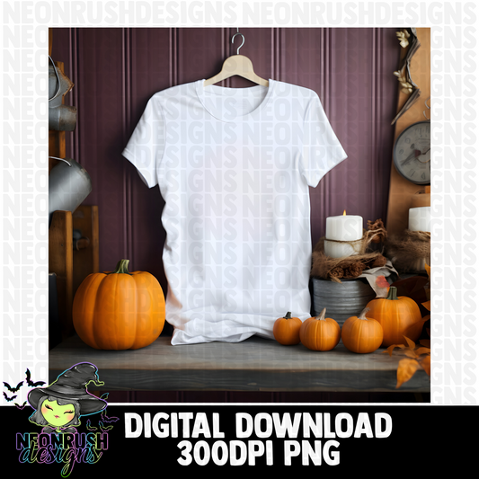 White tee mock up digital download