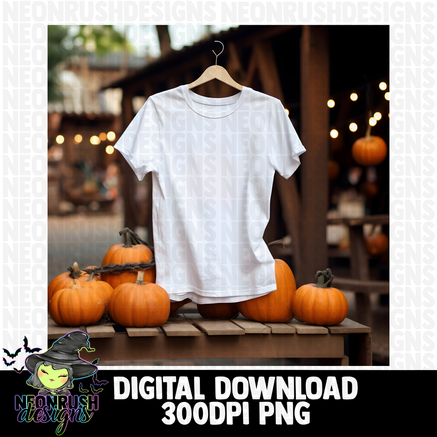 White tee mock up digital download