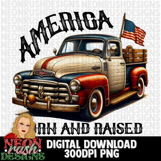 America born and raised png digital download