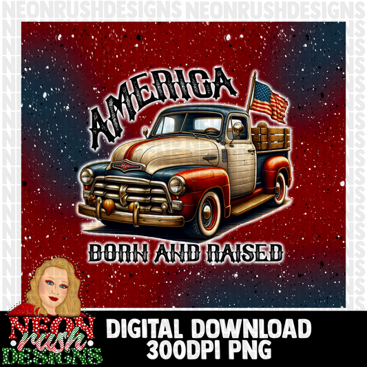 America born and raised  tumbler wrap digital download